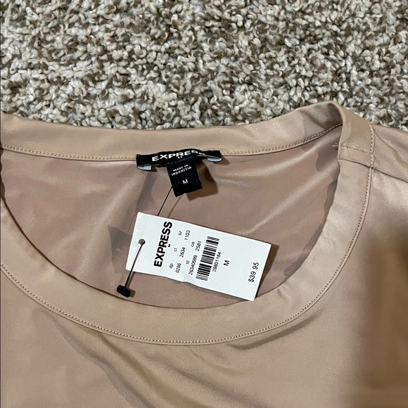 Express Short Sleeve Bodysuit in Beige - Picture 2 of 8